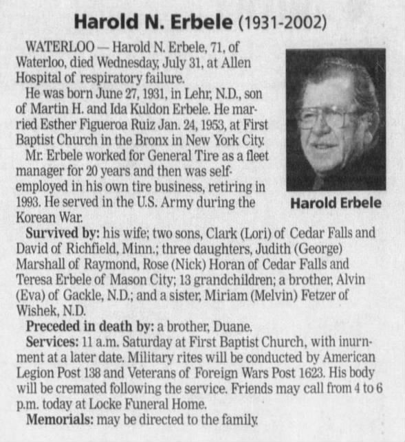 Clipping from The Courier